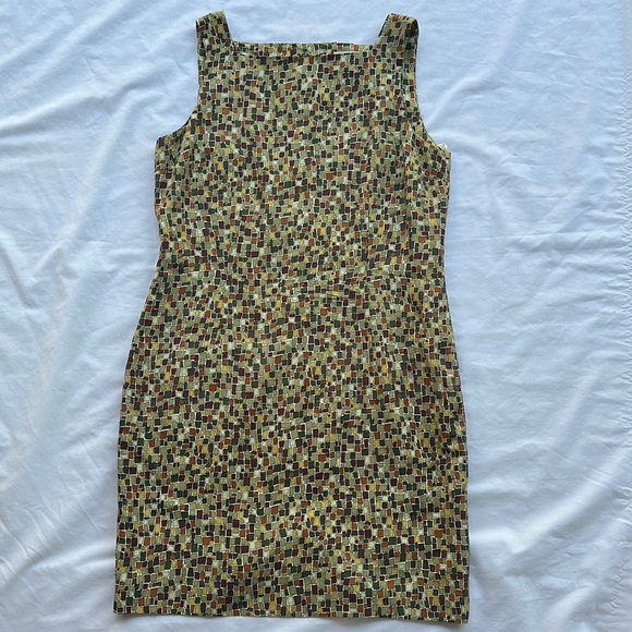 Vintage 90s Ann Taylor Sill Sheath Dress-Size 12 - Picture 1 of 9